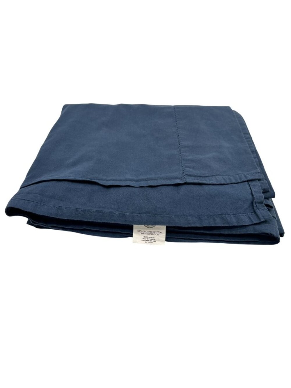 Lane Linen Classic Solid Navy Blue 100% Organic Cotton Flat Sheet Bedding